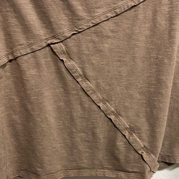 Horny Toad Toad&Co‎ Brown Oblique Skirt Size Large Organic Cotton TENCEL Blend - Picture 5 of 11